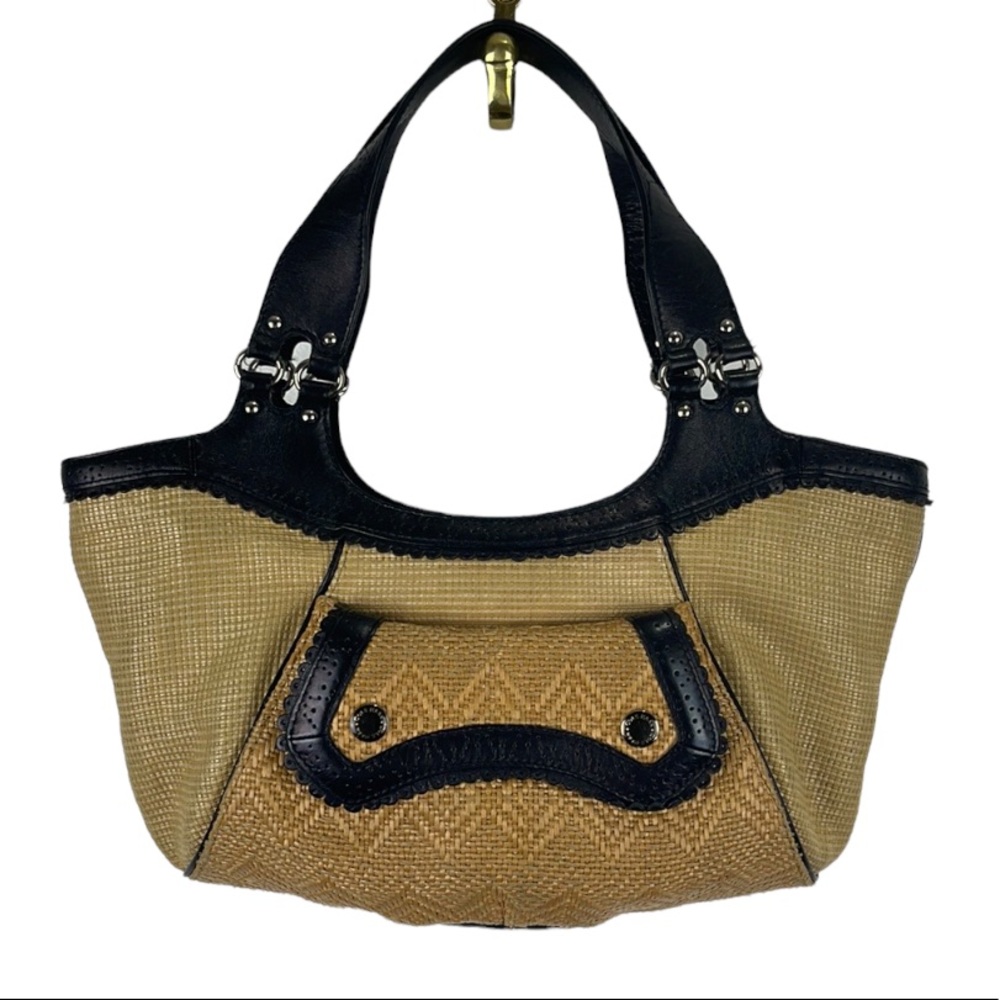 90’s Cole Haan Megan Straw shoulder bag